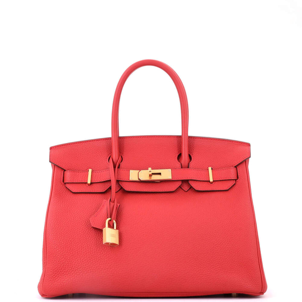 Hermes Birkin 30 Red Togo with Gold Hardware